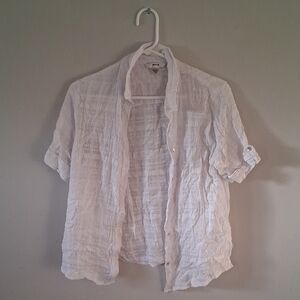 Ava & Viv Textured White Blouse